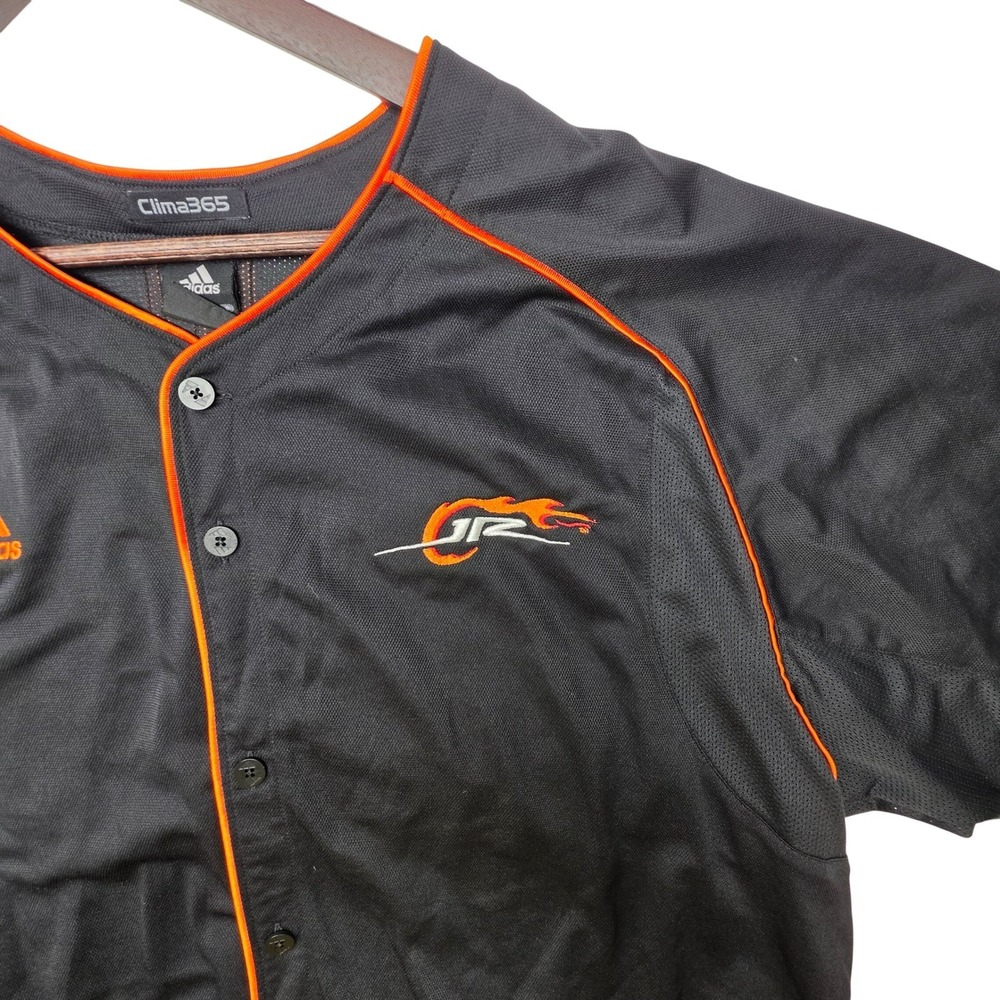 Adidas Dale Earnhardt Jr 88 NASCAR Jersey Mens XL Black Orange Clima365 Button - Picture 12 of 16